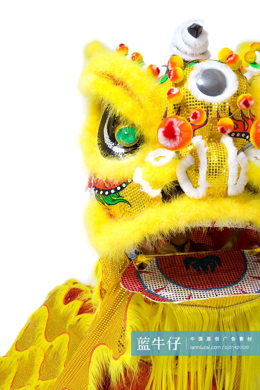 黄色醒狮头