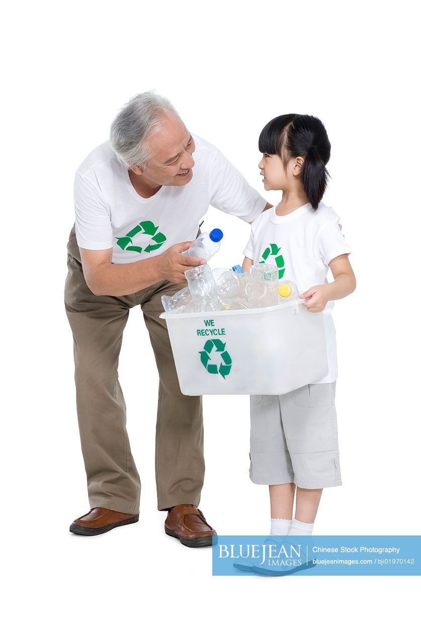 Portrait of an eco-friendly Chinese family