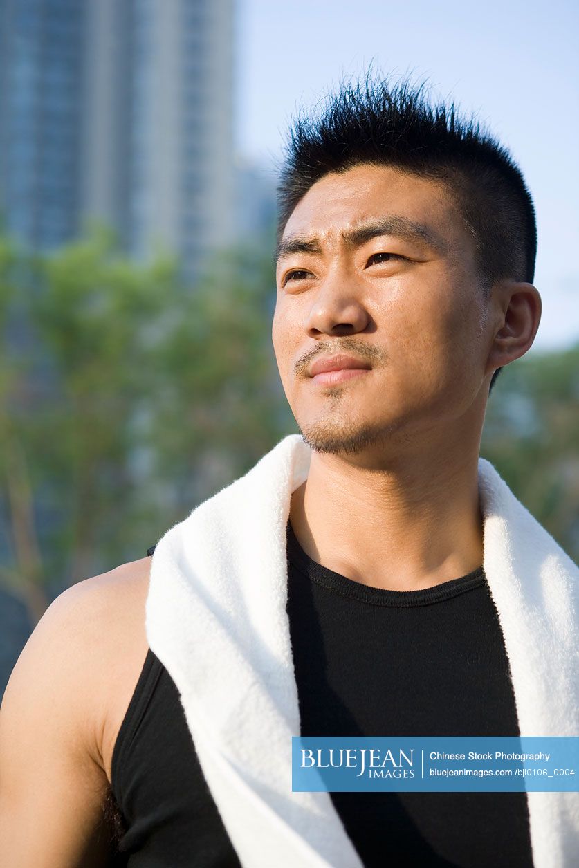 Portrait of athletic Chinese man