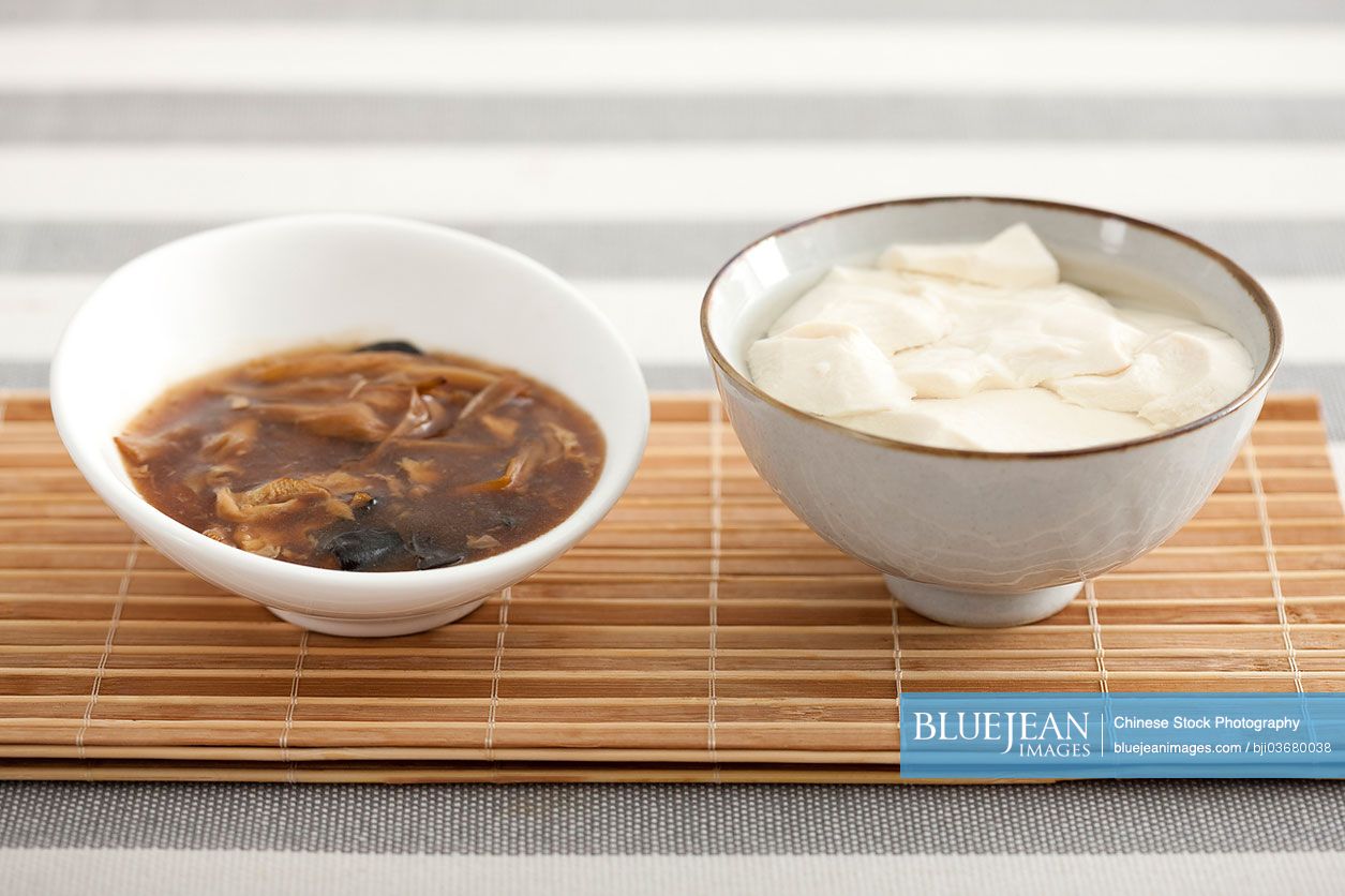 Traditional Chinese breakfast bean curd jellyHighres stock photo for