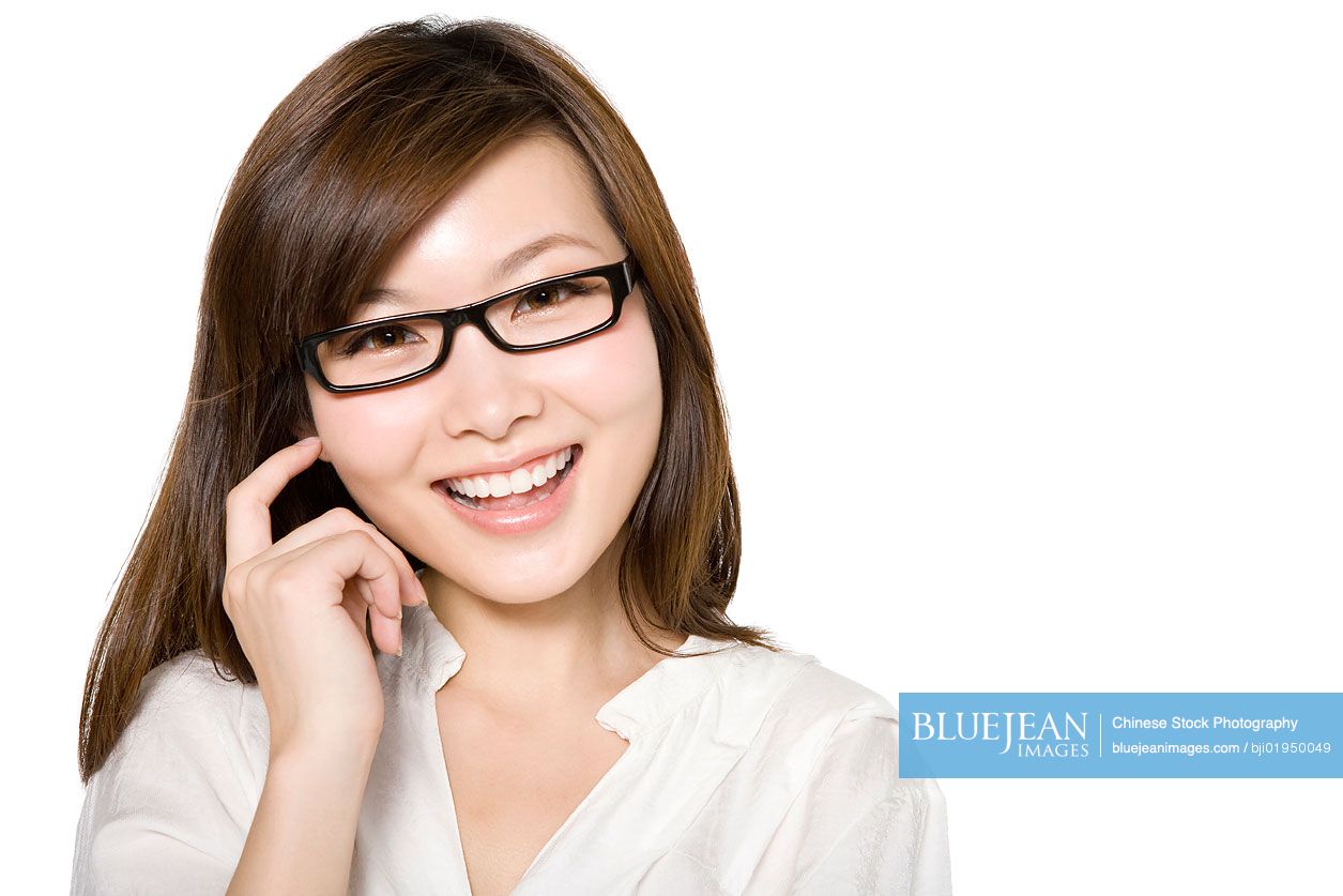 Portrait of young Chinese woman with an idea