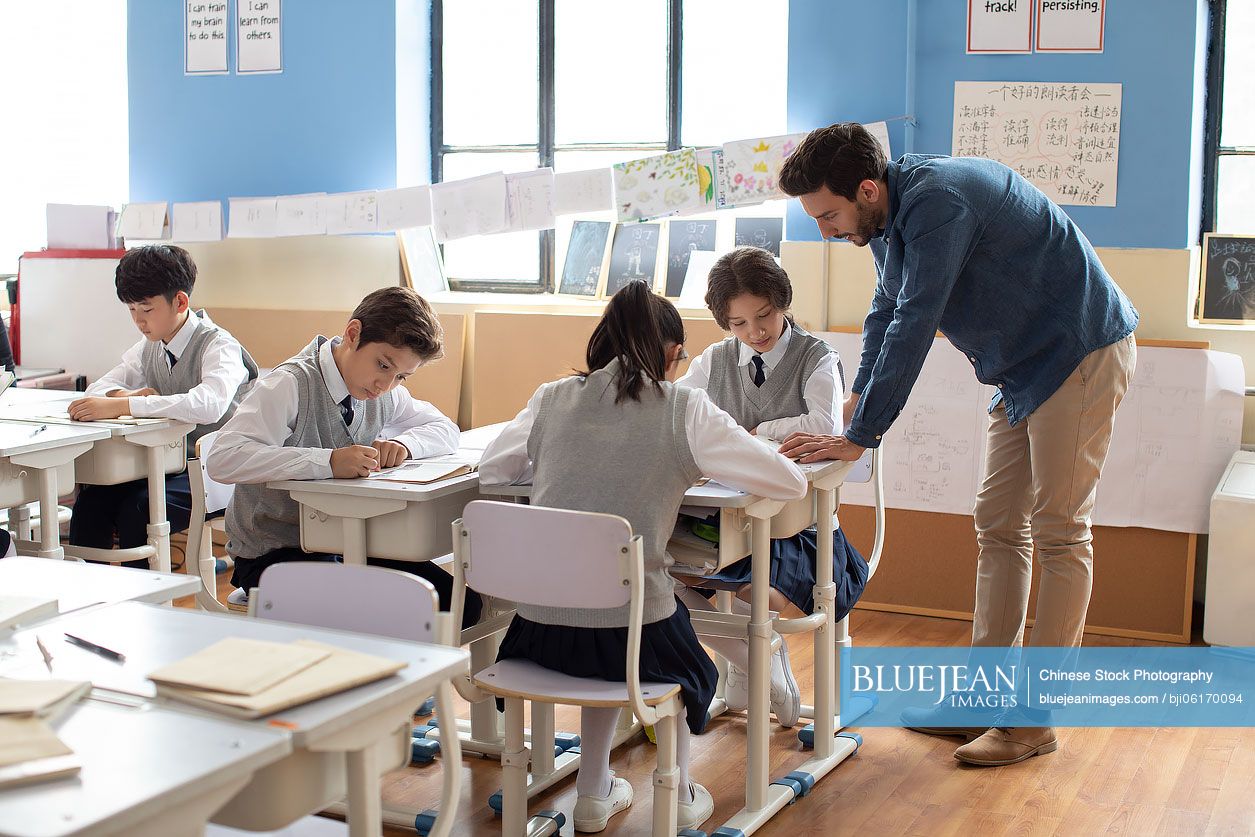 Students learning in classroom