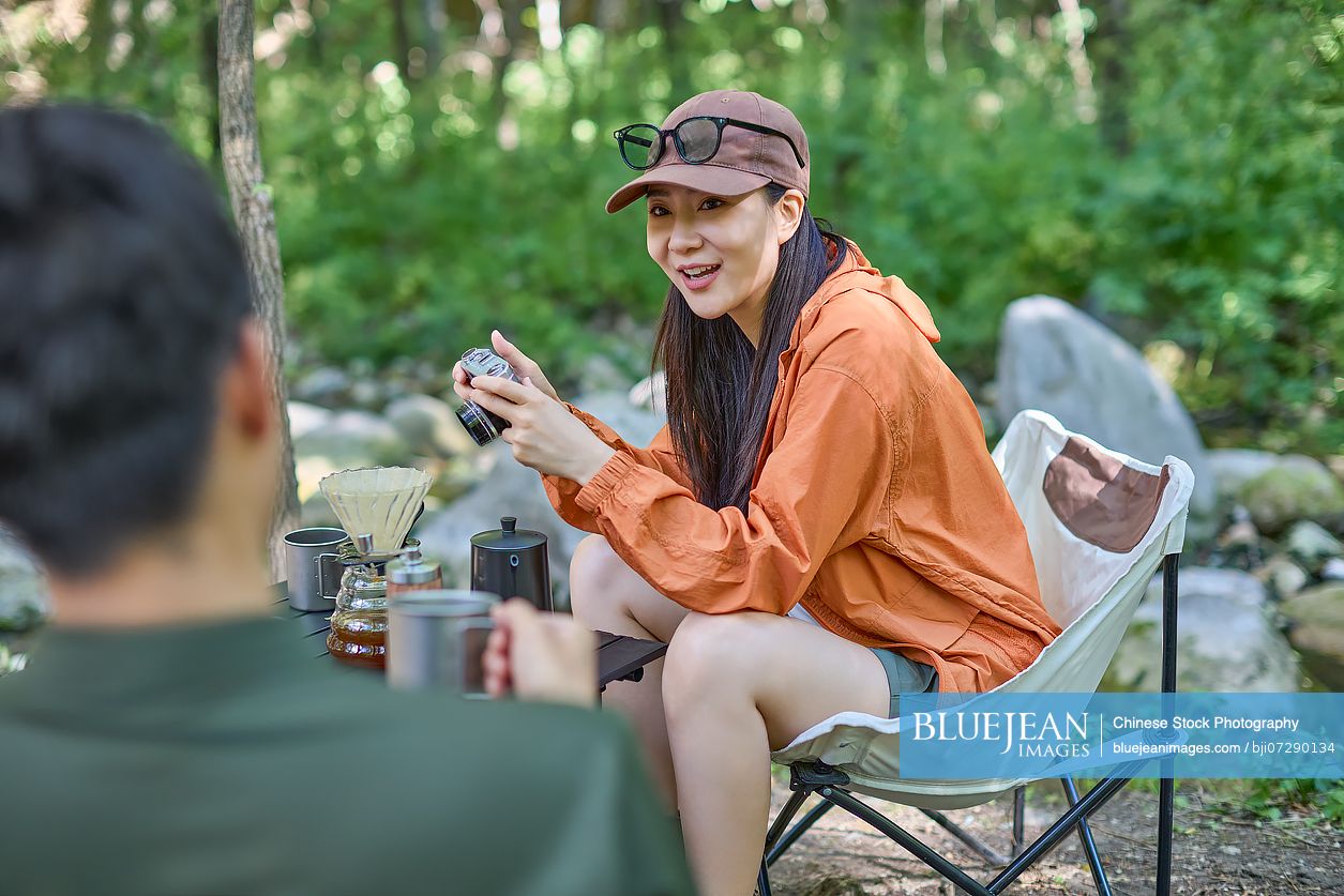 Happy campers enjoying the nature