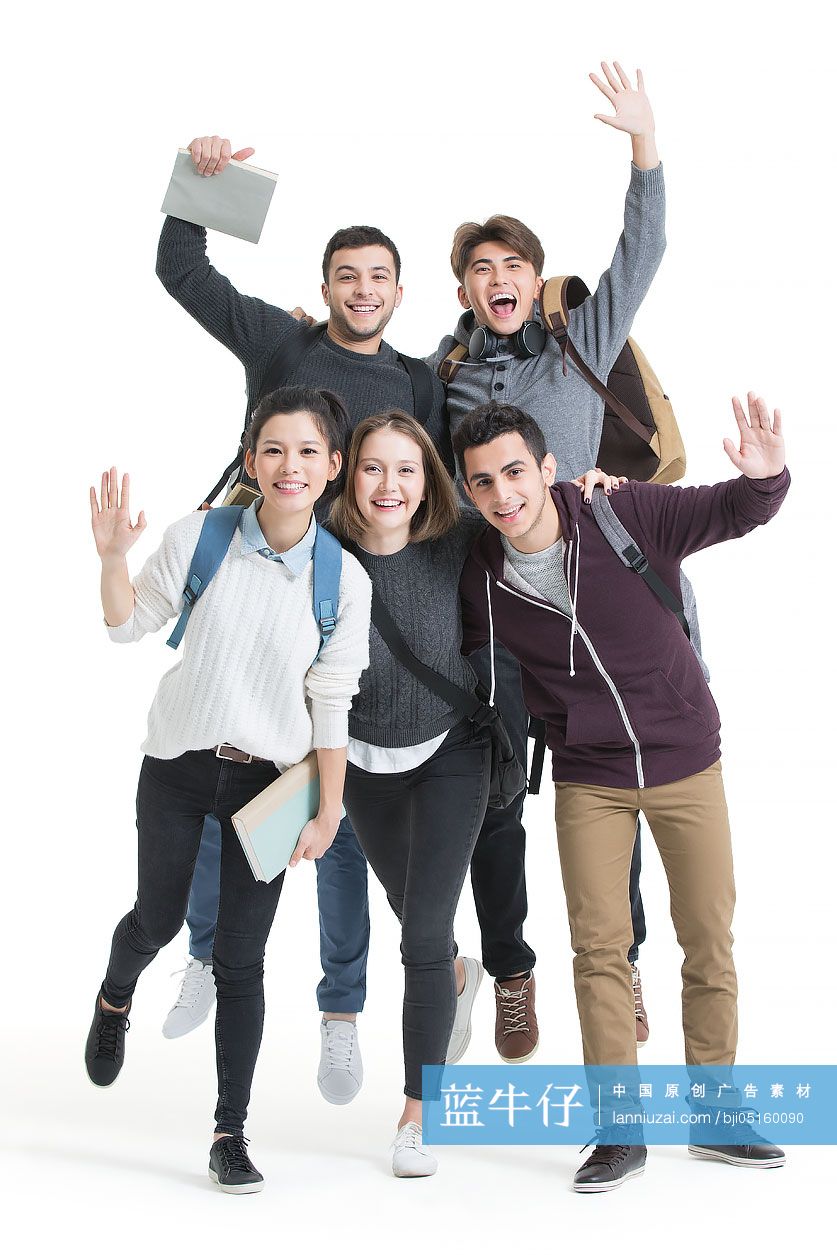 开心的留学生合照