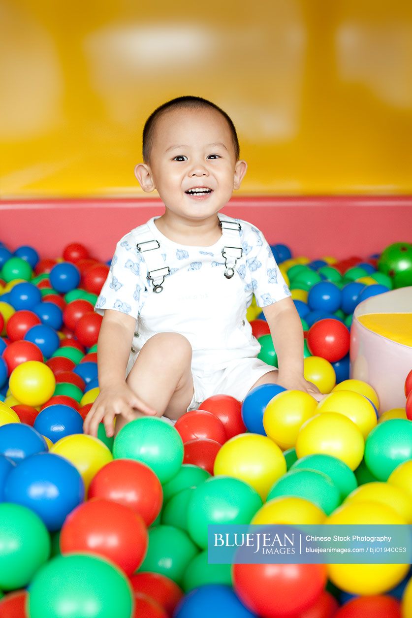 Chinese boy playing
