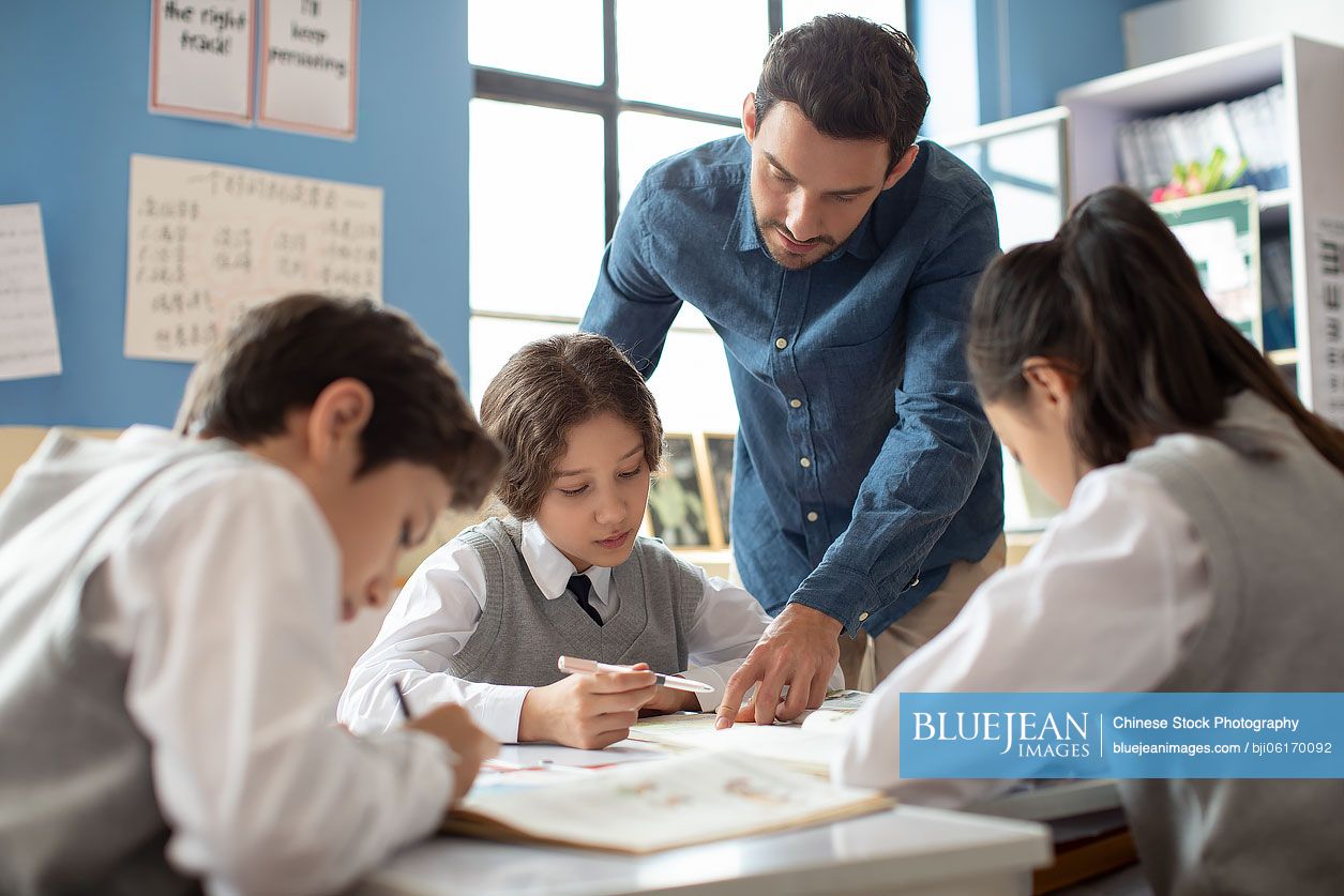 Students learning in classroom