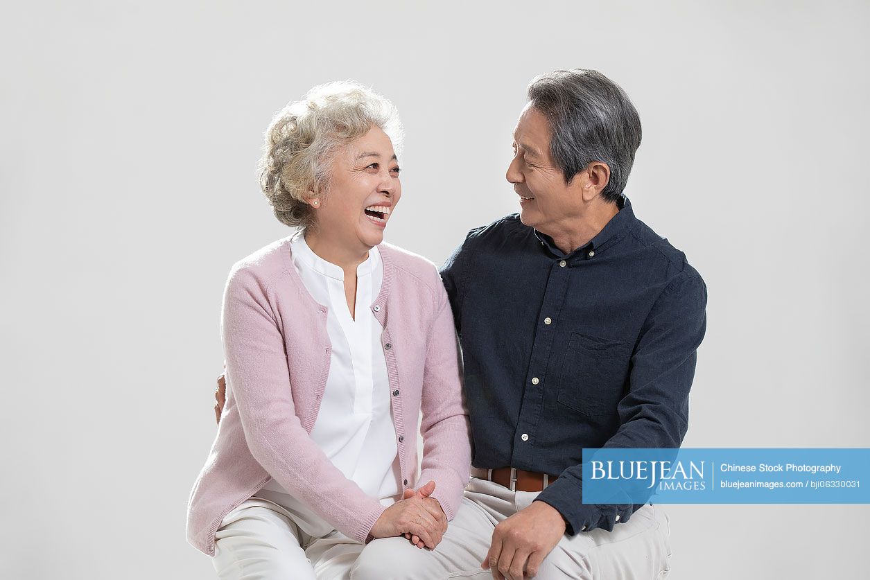 Happy senior Chinese couple