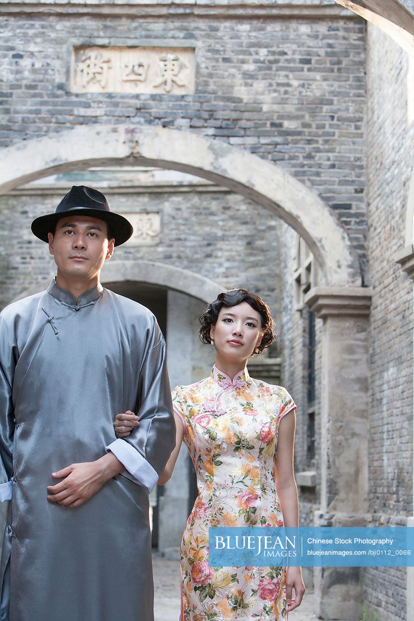 Young Chinese couple in 1930's Shanghai