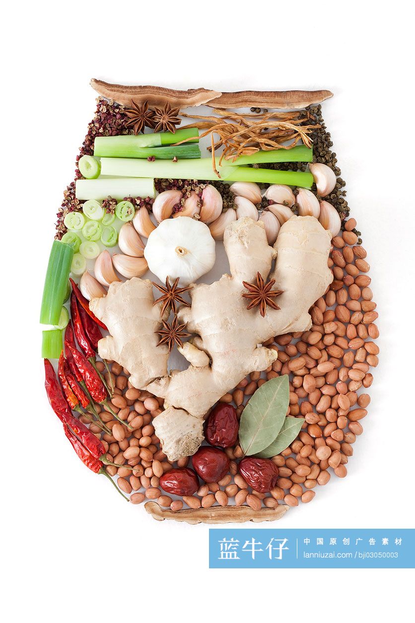 罐子状排列的调料