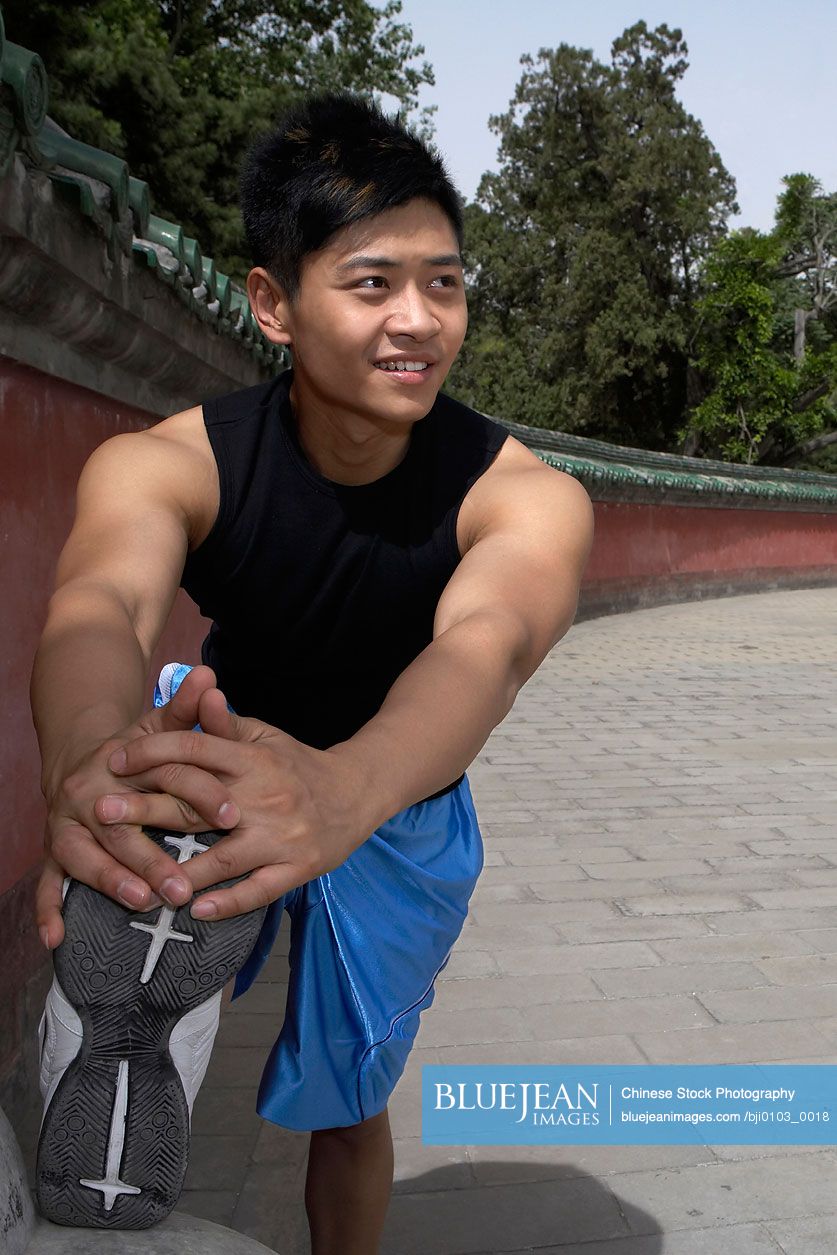 Chinese Athlete Stretching