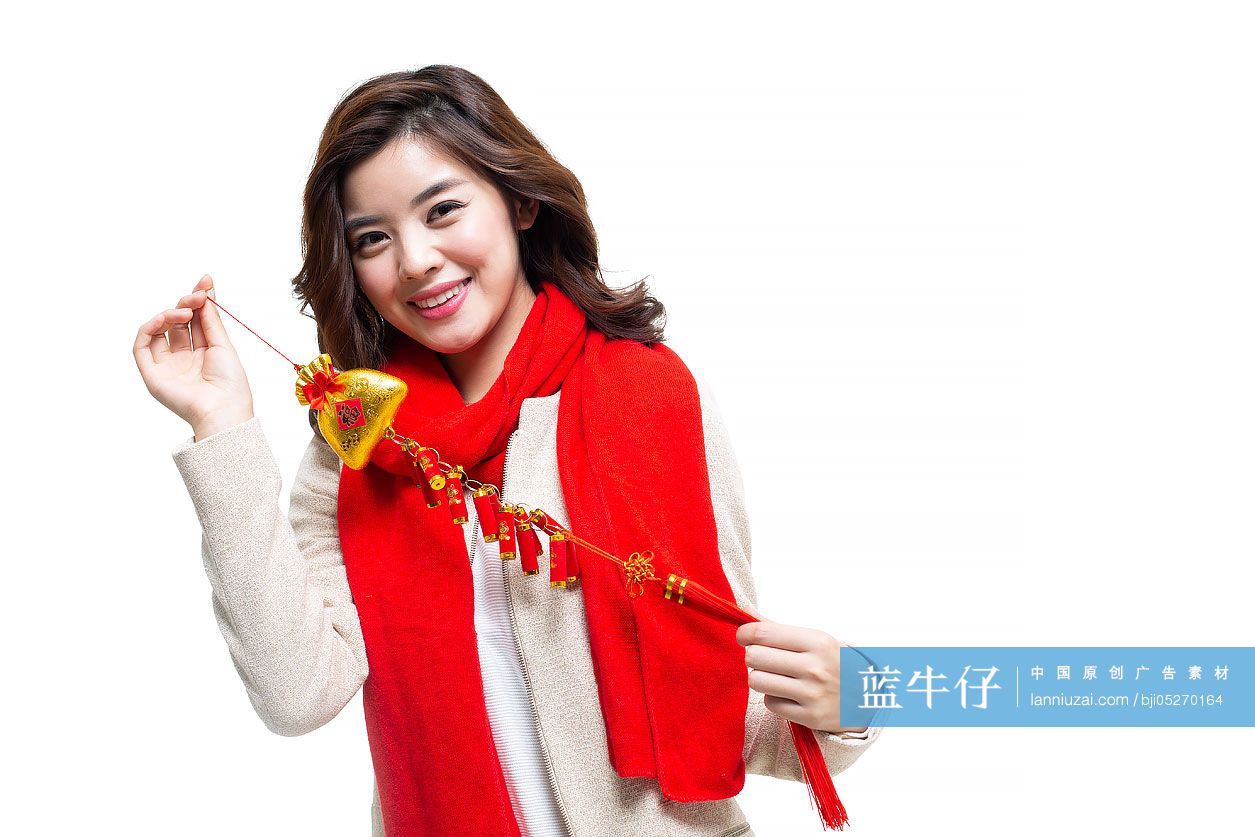 快乐的年轻女士庆祝新年