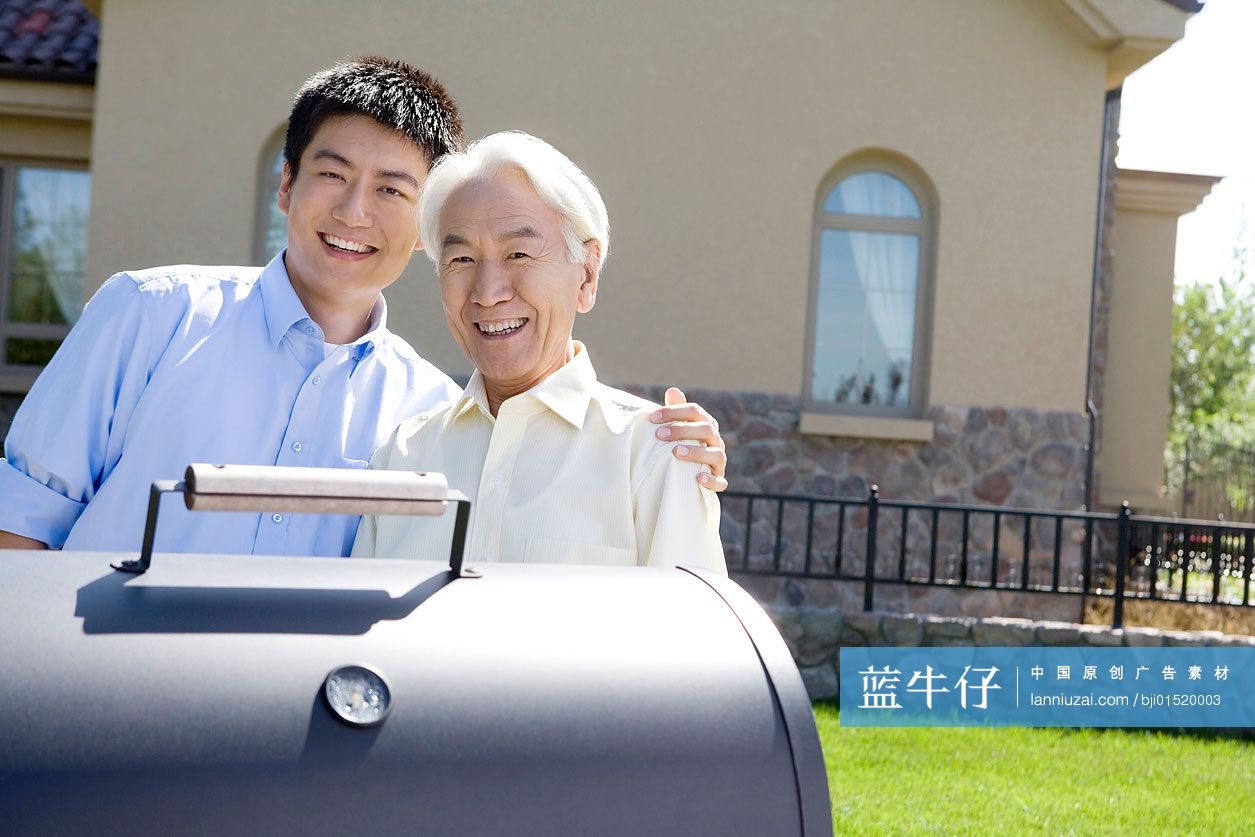 父子户外肖像