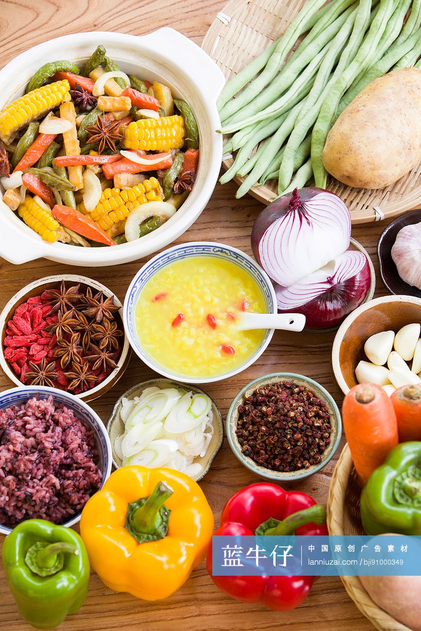 各式蔬菜和菜肴