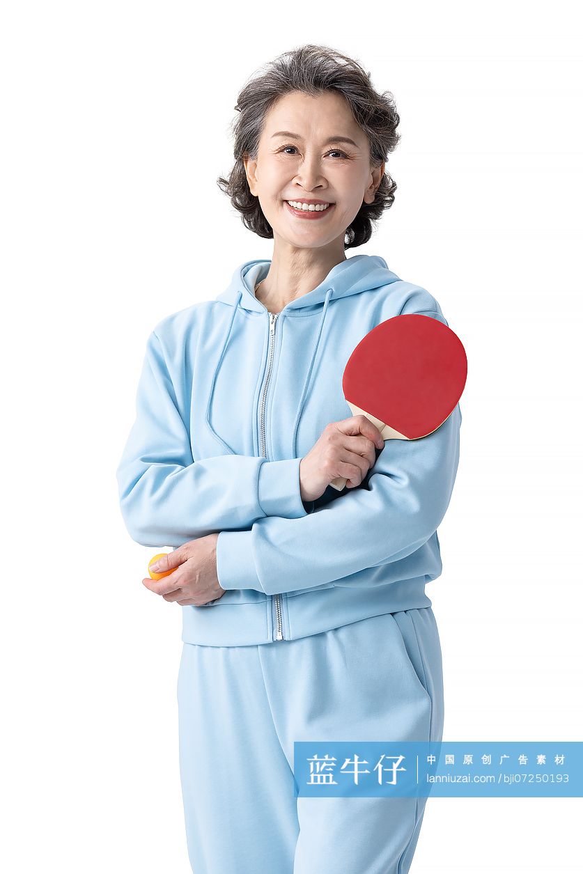 快乐的老年女子锻炼身体