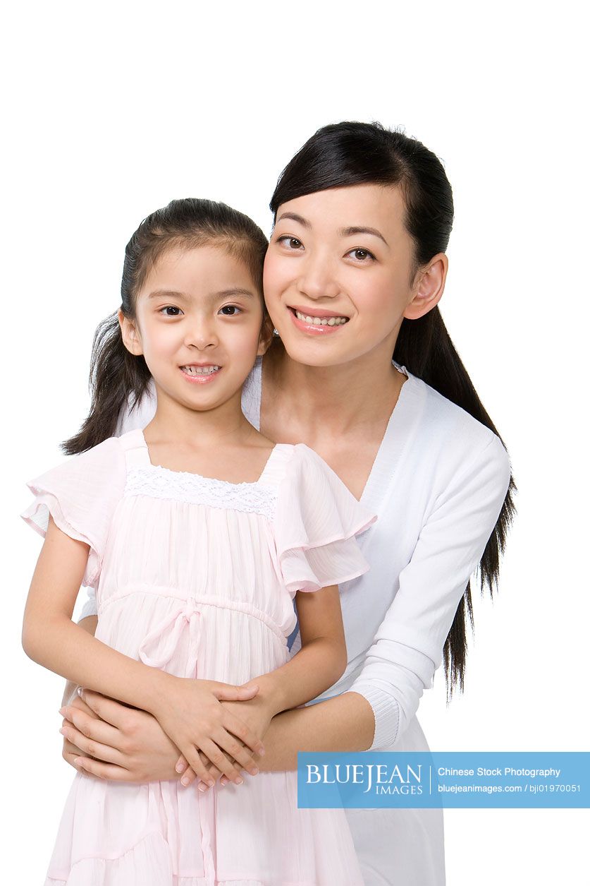 Portrait of Chinese mother and daughter