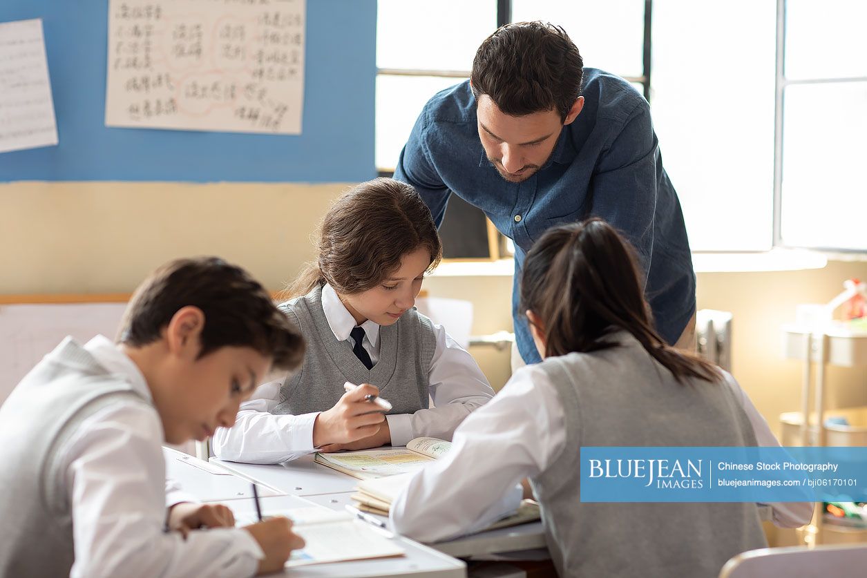 Students learning in classroom