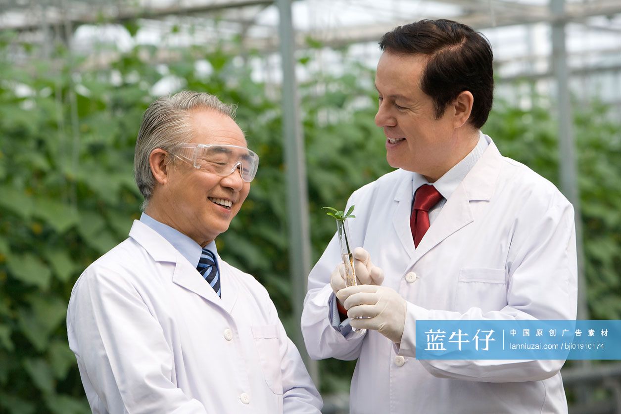 农艺师在现代农庄做科学研究