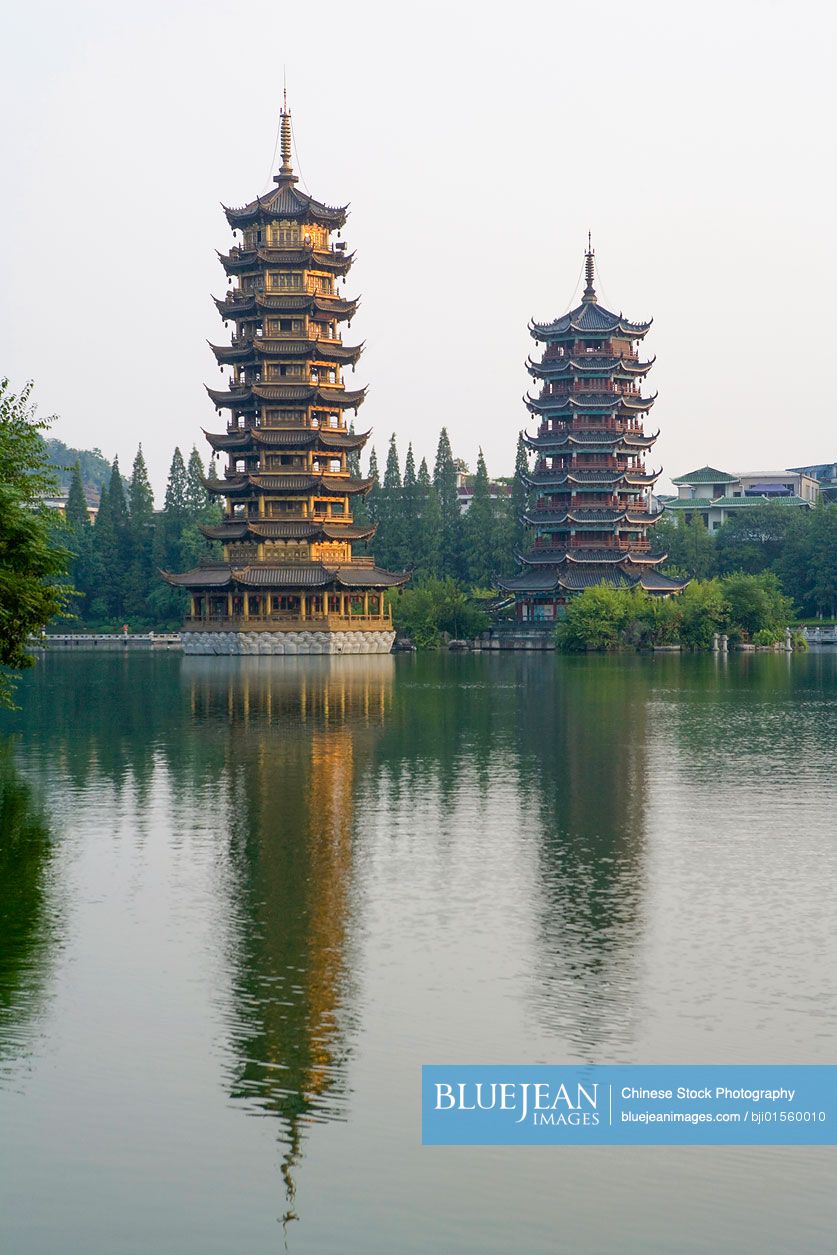 Pagodas by the water in Guilin