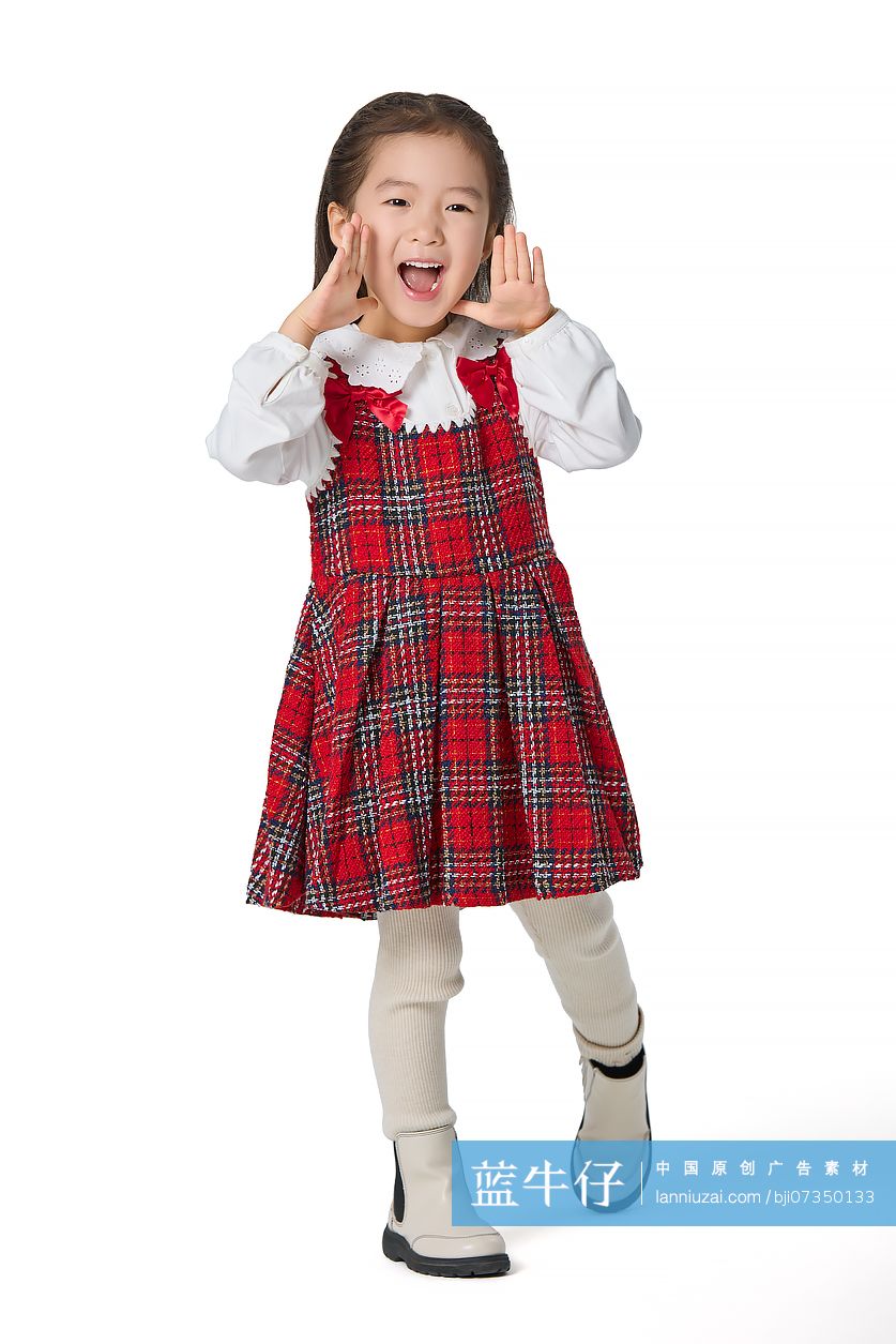 快乐小女孩庆祝新年