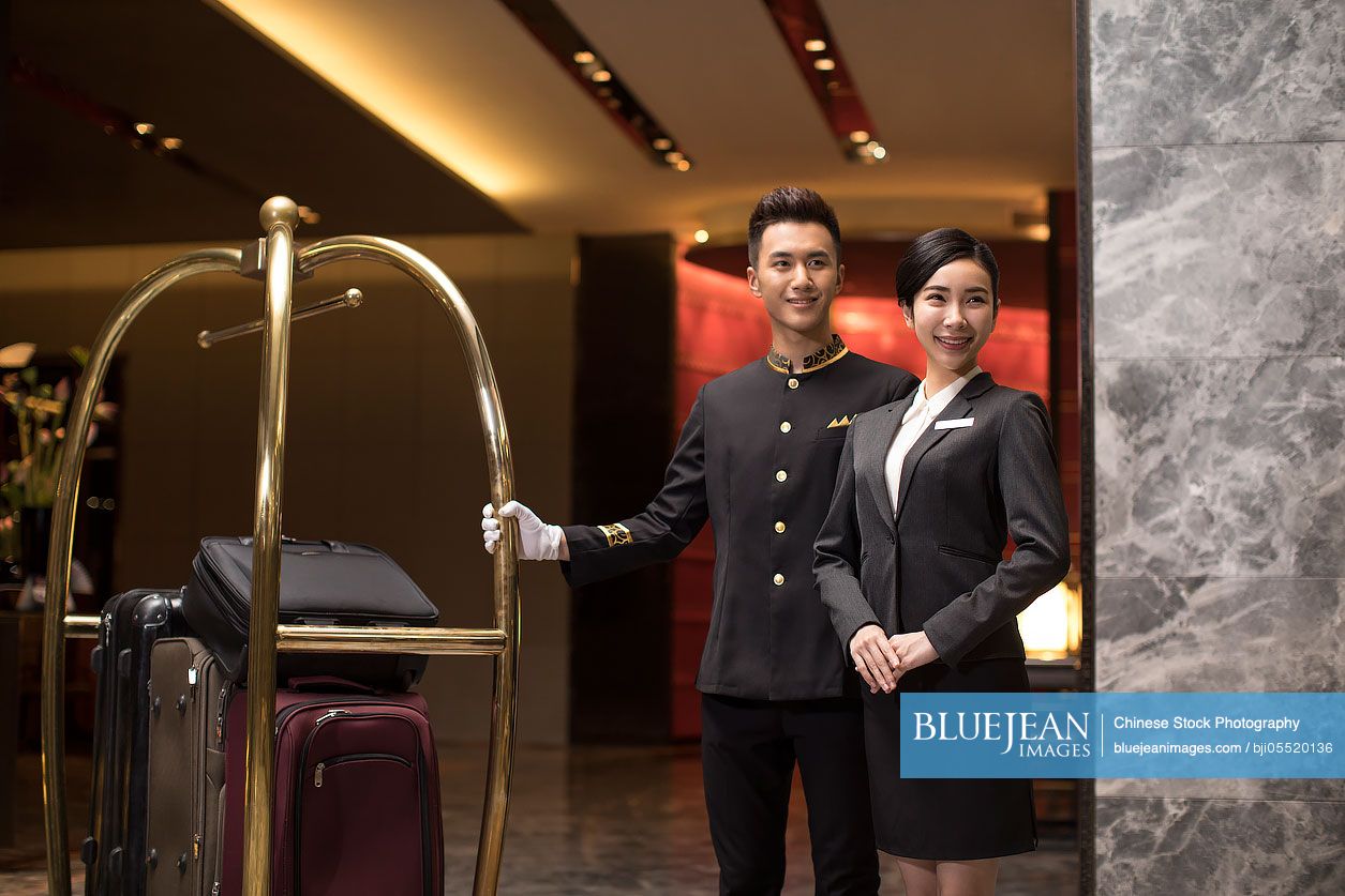 Professional service in luxury hotel