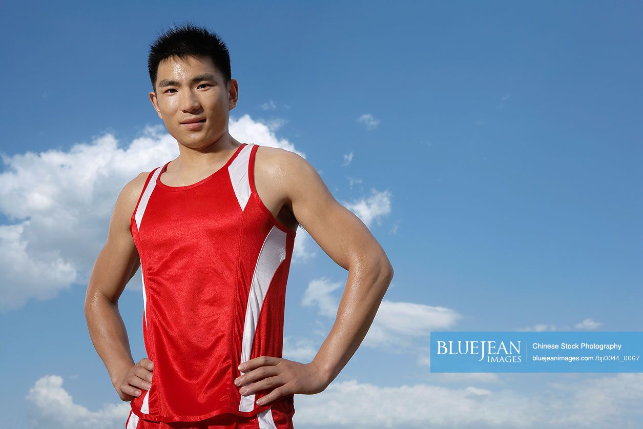 Portrait of an Chinese athlete