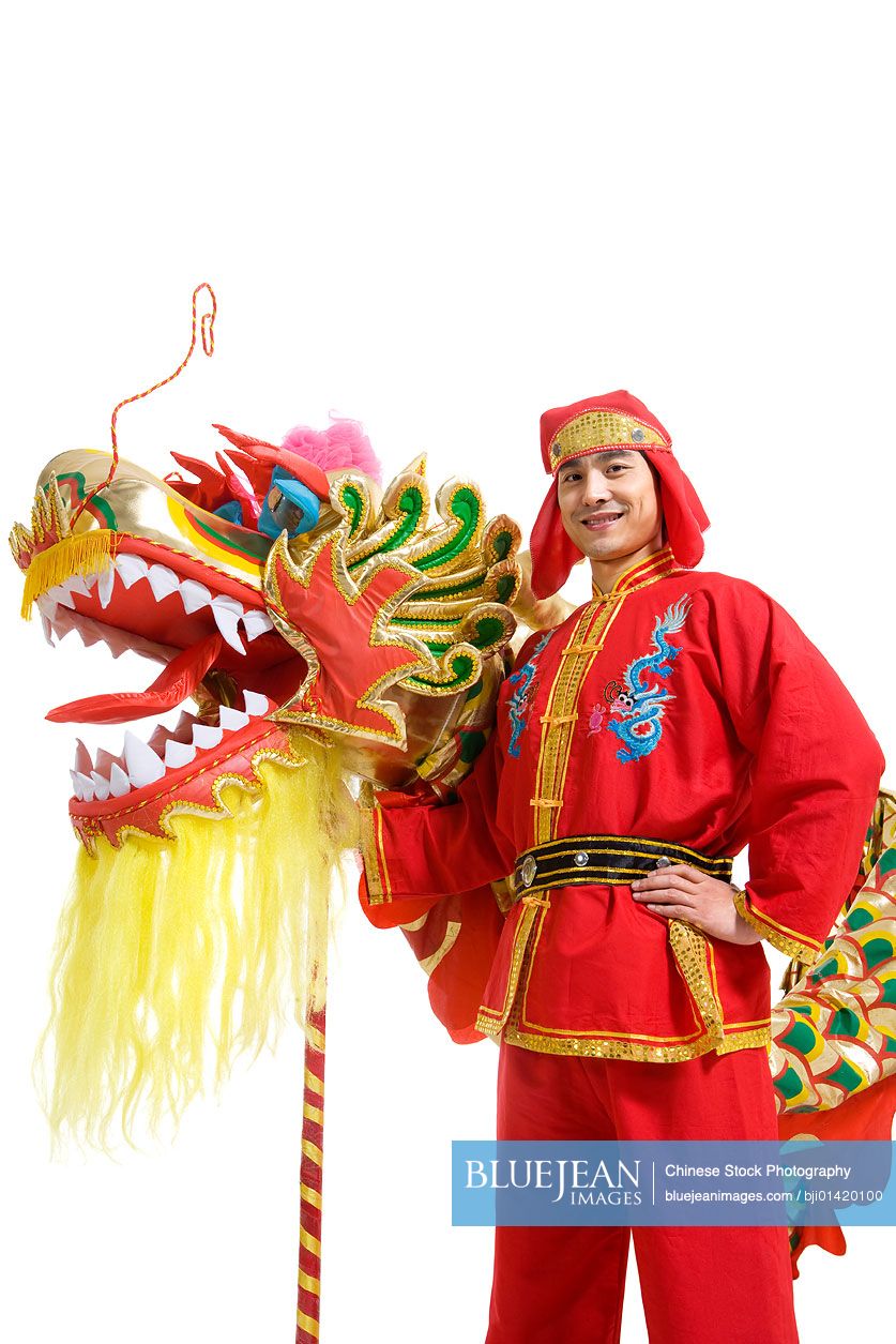 Chinese traditional lion dancing