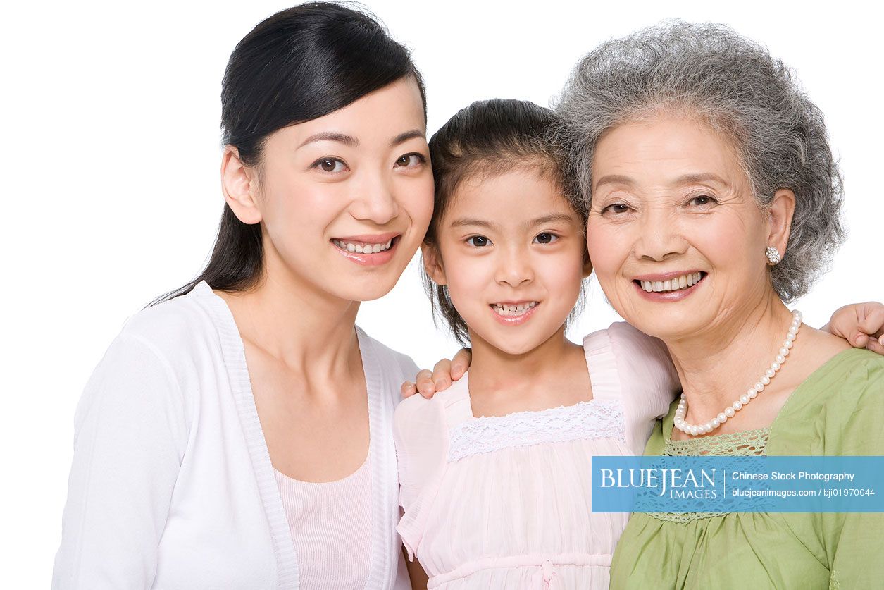 Portrait of three generations of Chinese ladies