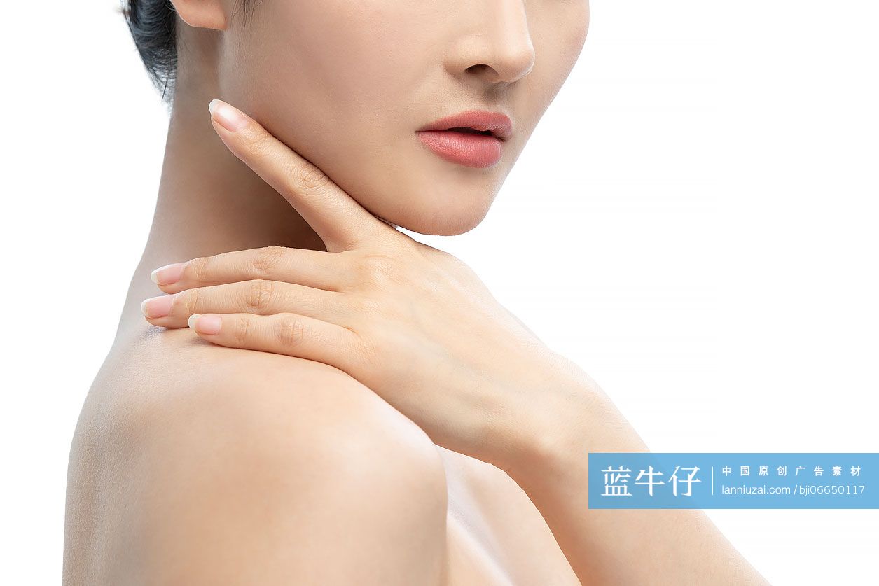 漂亮的年轻女子局部特写