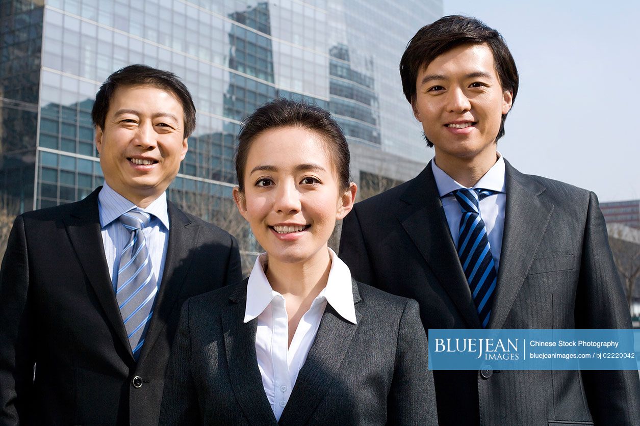 Portrait of smiling colleagues