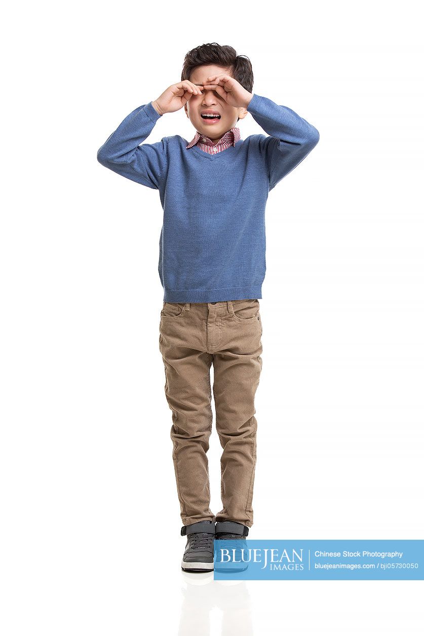 Little Chinese boy crying