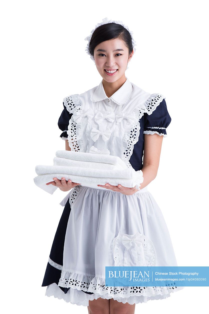 Portrait of young Chinese maid