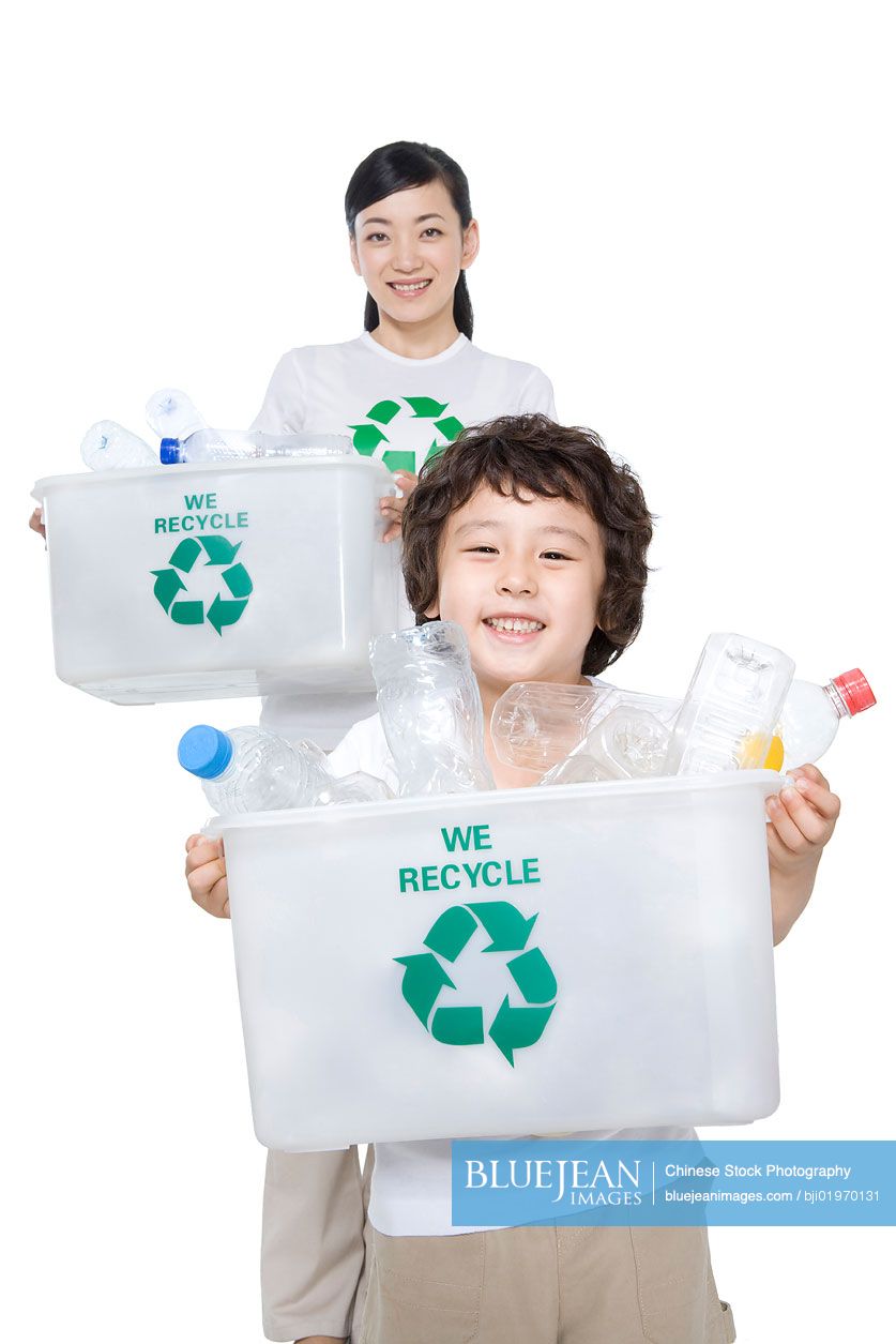 Portrait of an eco-friendly Chinese family