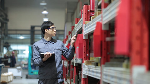 Chinese engineer inspecting in factory,HD