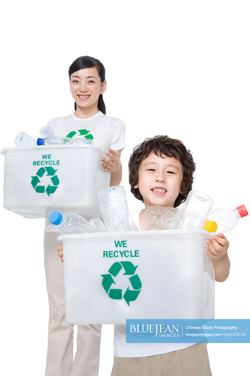 Portrait of an eco-friendly Chinese family