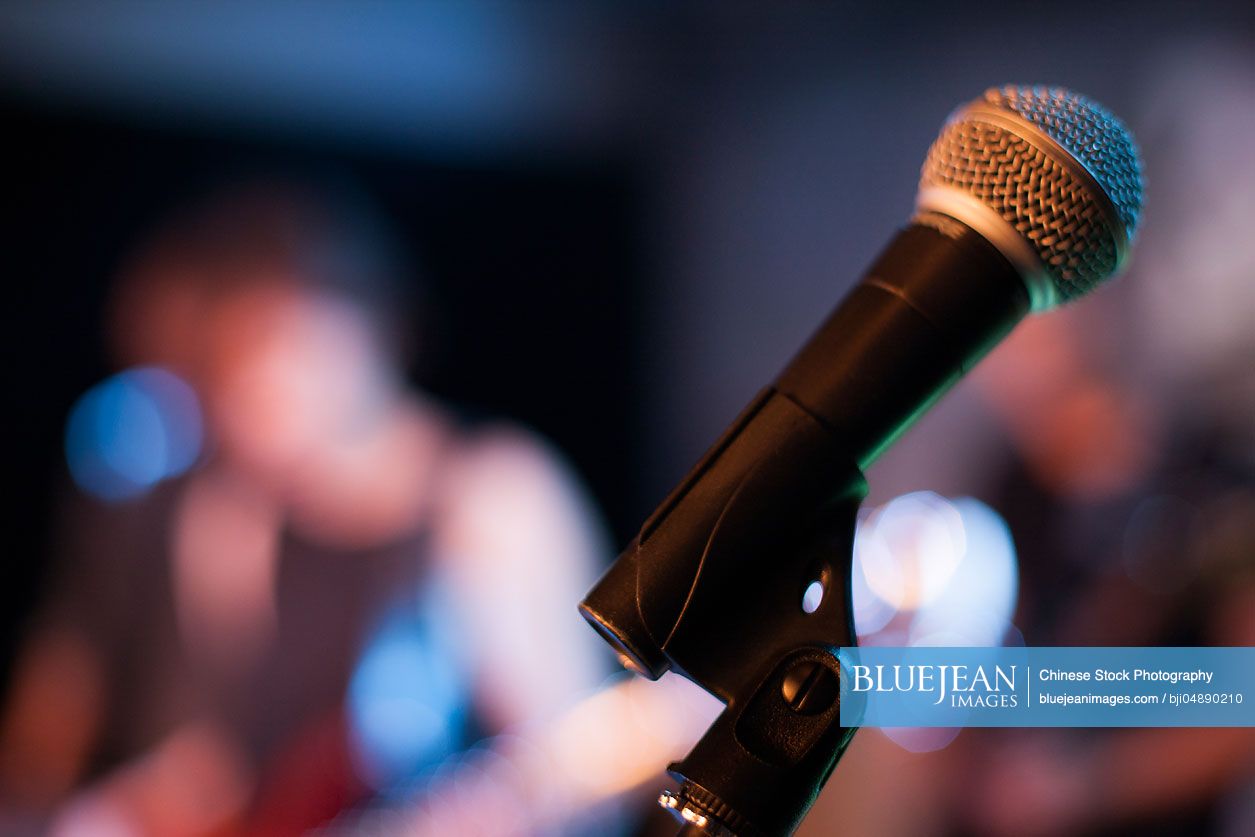 Microphone on stage
