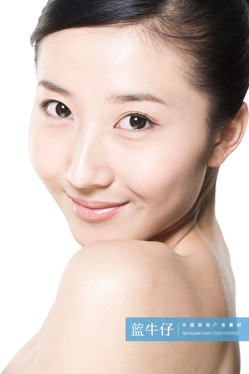 年轻女人局部肖像