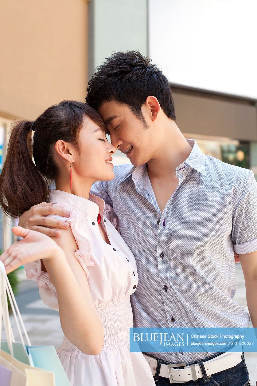 Chinese couple shopping