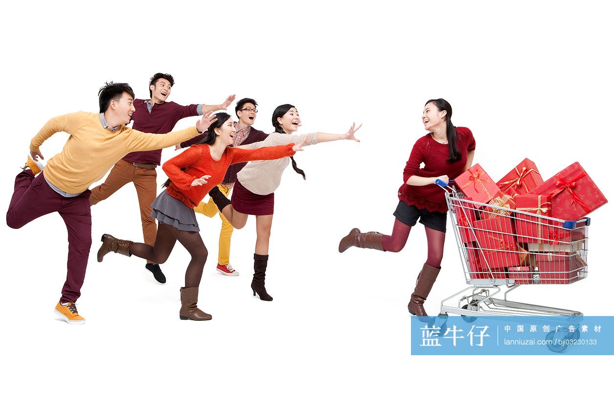 快乐年轻人春节购物