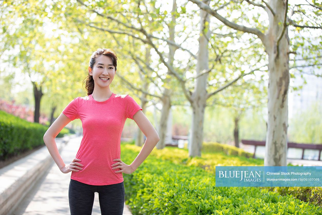 Happy young Chinese woman