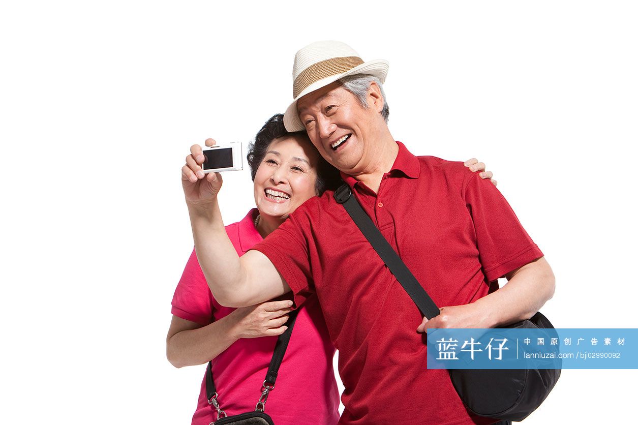 老年夫妇旅游肖像